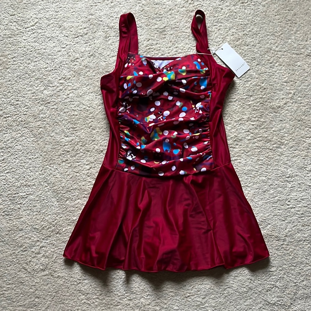 Women's Red Polka Dot Swimdress